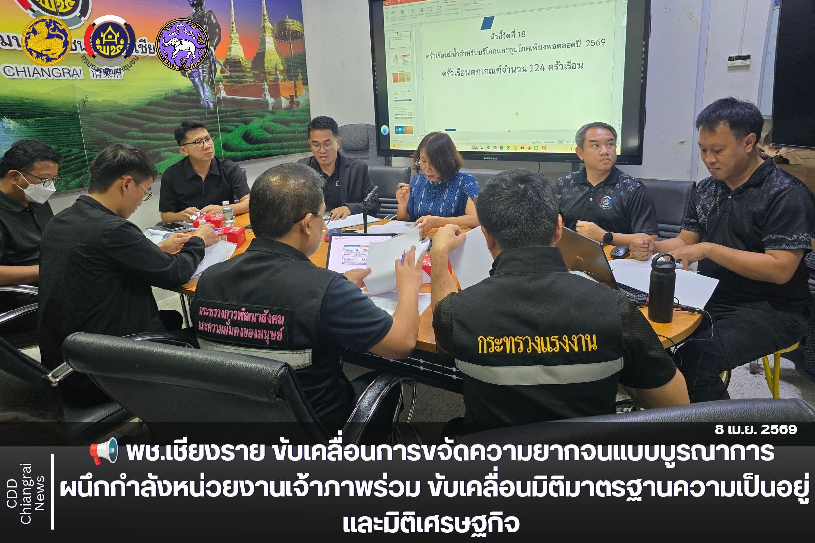 📢 พช.เชียงราย ขับเคลื่อนการขจัดความยากจนแบบบูรณาการ ผนึกกำลังหน่วยงานเจ้าภาพร่วม ขับเคลื่อนมิติมาตรฐานความเป็นอยู่และมิติเศรษฐกิจ